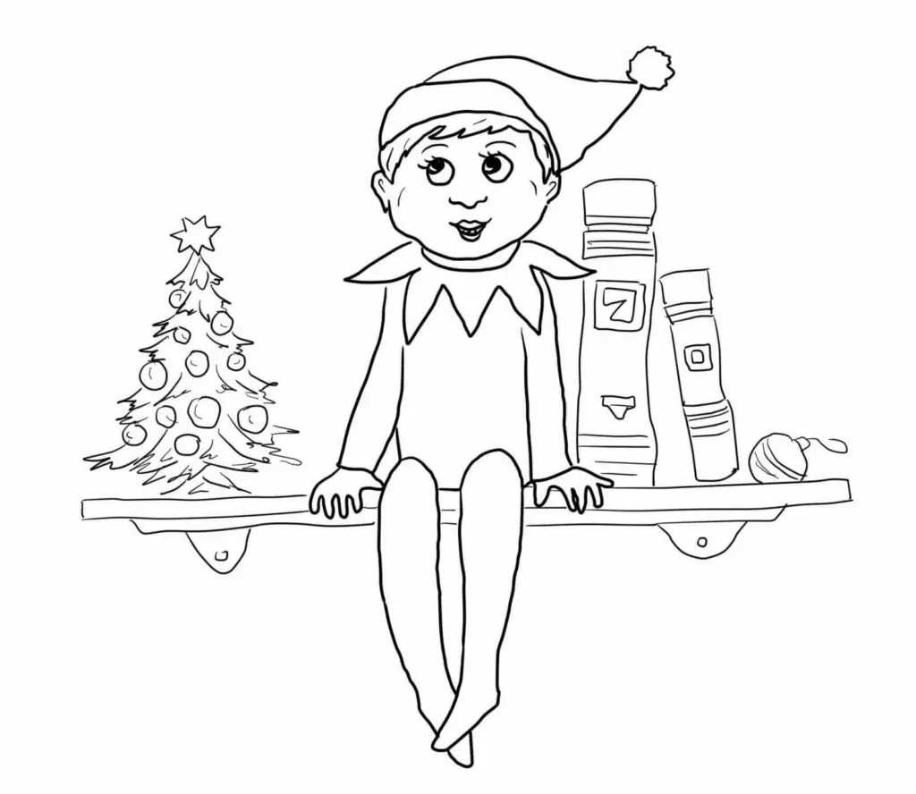 Happy Elf on the Shelf