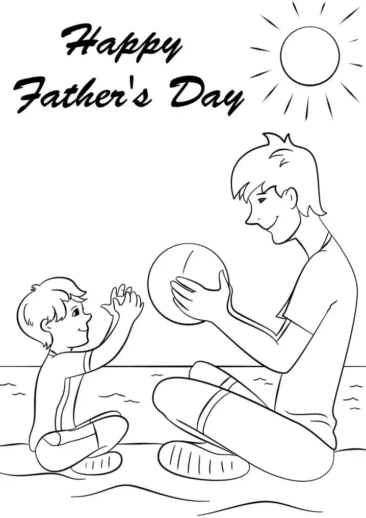 Happy Father's Day to Color