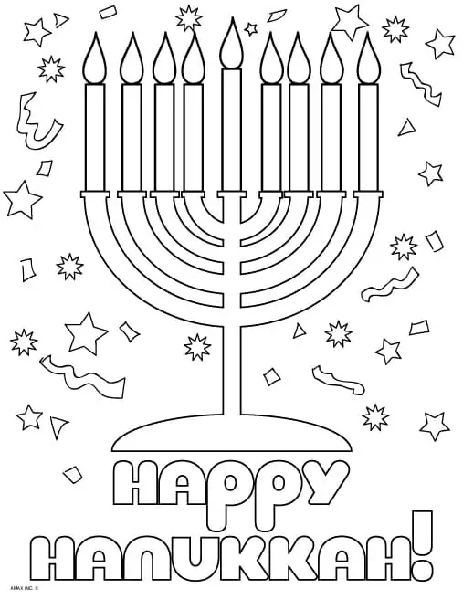 Happy Hanukkah to Color