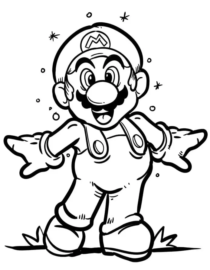 Glücklich Super Mario