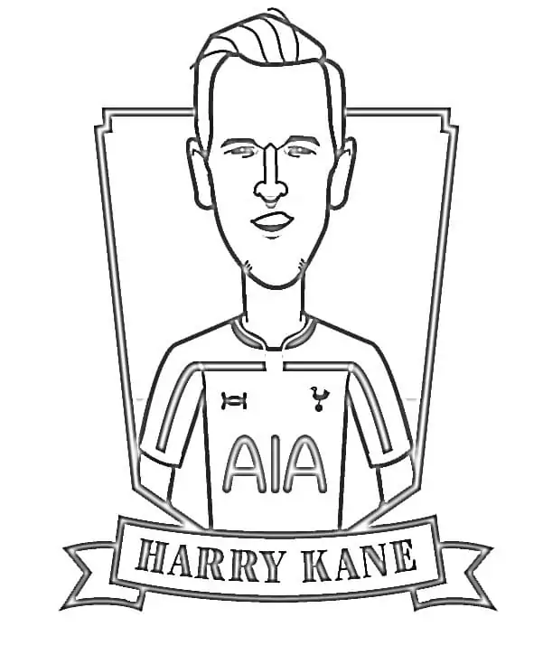 Harry Kane 2 Coloring Page - Free Printable Coloring Pages for Kids