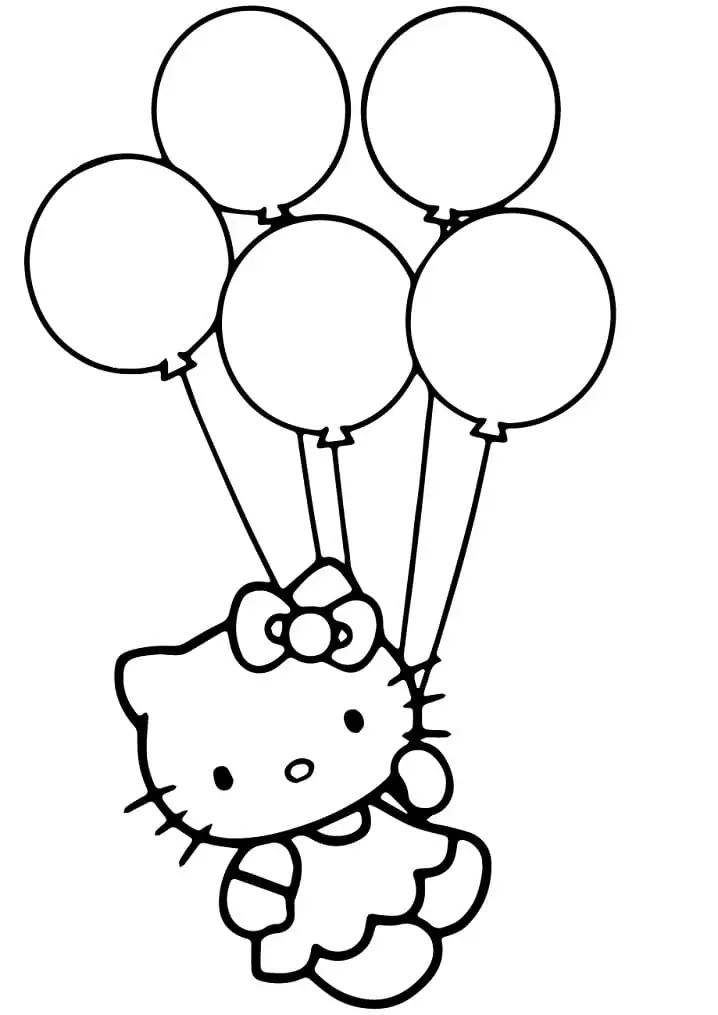 Hello Kitty and Balloons