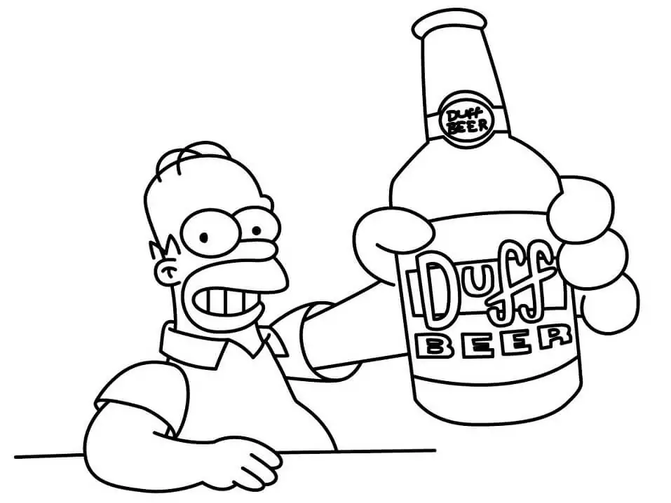 Homer Simpson trinkt