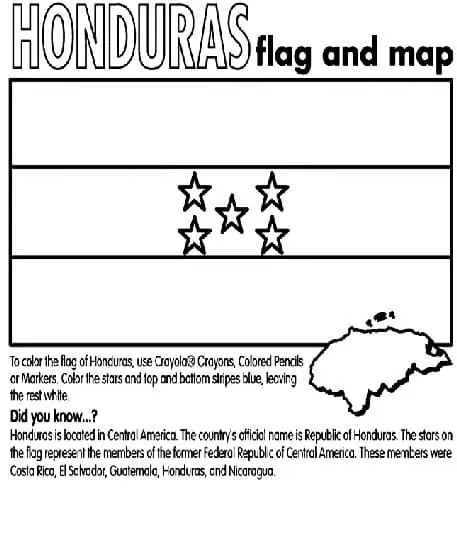 Honduras Flag and Map