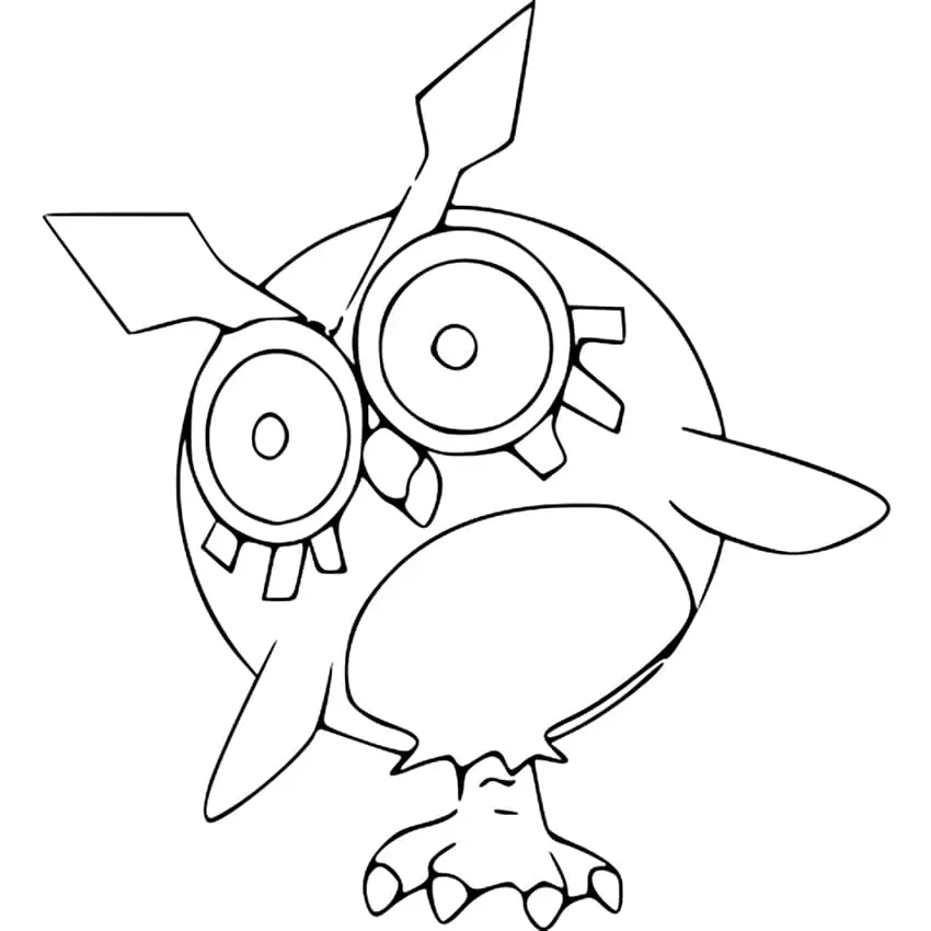 hoothoot coloring page online pokemon