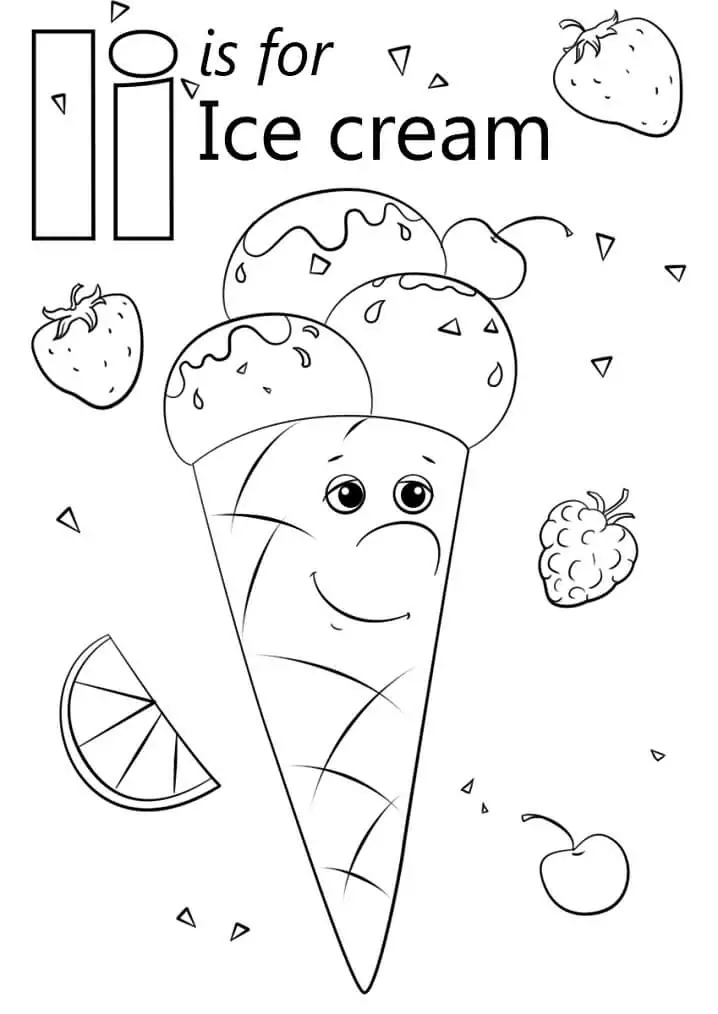 Ice Cream Letter I
