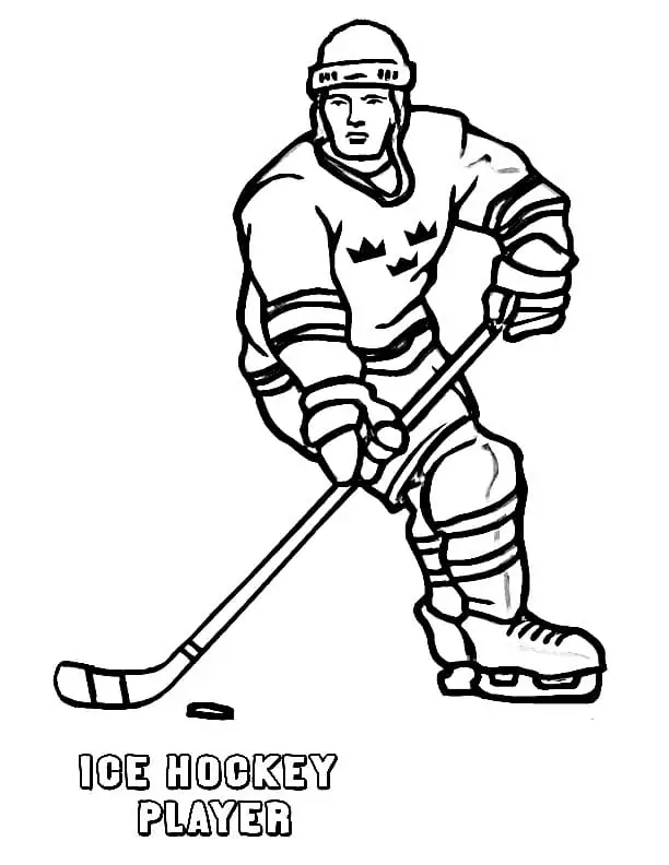 Ice Hockey Player - Coloring Pages