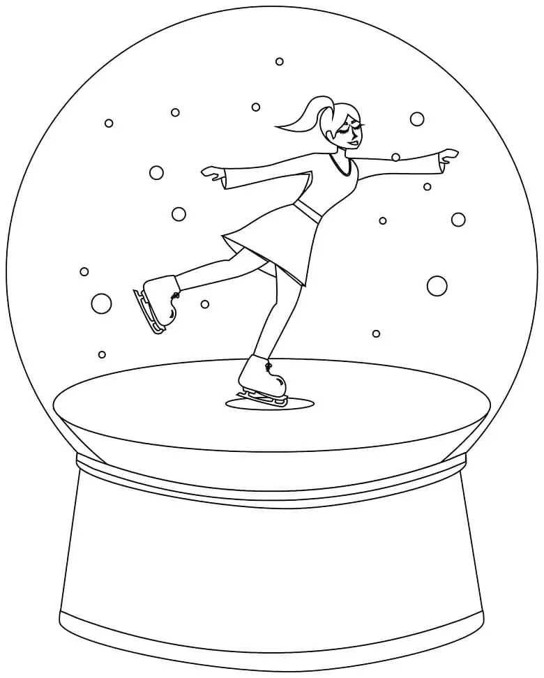 Ice Skating Snow Globe