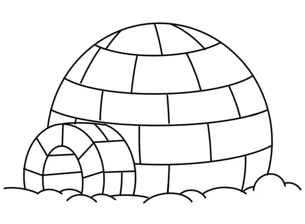 Igloo 11 Coloring Page - Free Printable Coloring Pages for Kids