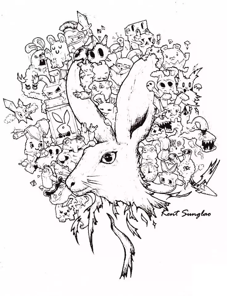 In a Bunny’s Tale Doodle by Kent Sunglao