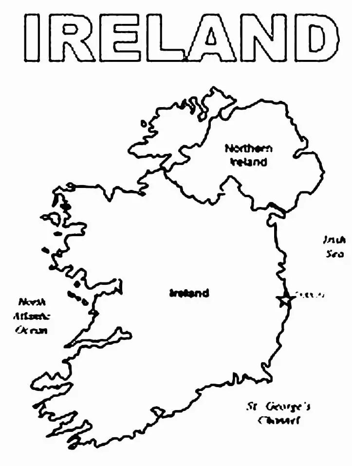 Irlands Landkarte