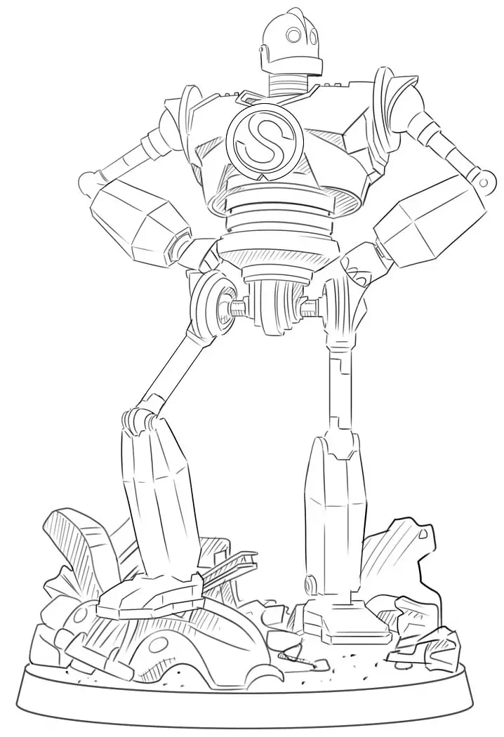 Iron Giant coloring page 1