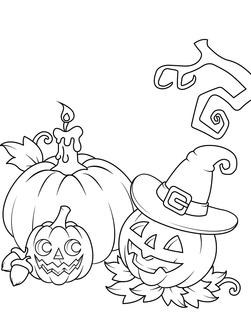 Jack o’ Lantern and Pumpkin