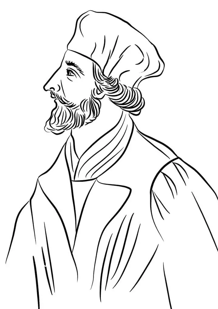 Execution of Jan Hus Coloring Page - Free Printable Coloring Pages for Kids