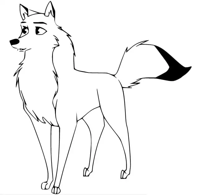 Balto Kisses Jenna Coloring Page - Free Printable Coloring Pages for Kids