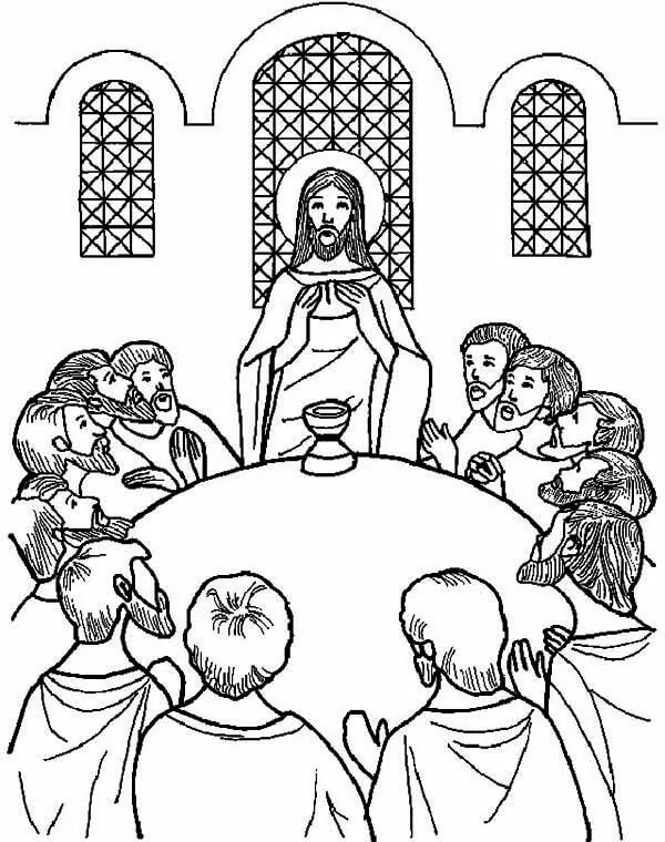 Jesus beim Letzten Abendmahl