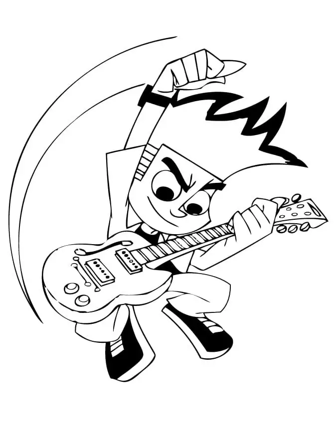 Johnny Test Playing Guitar