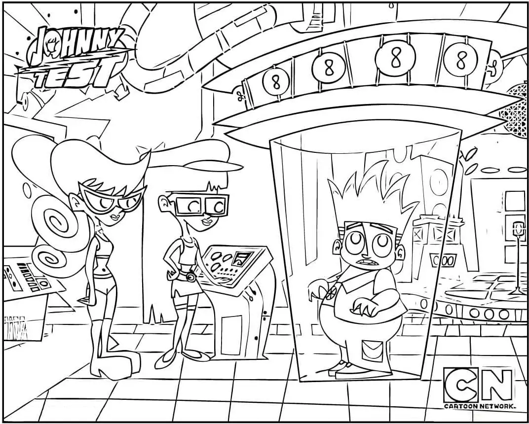 Johnny Test to Color
