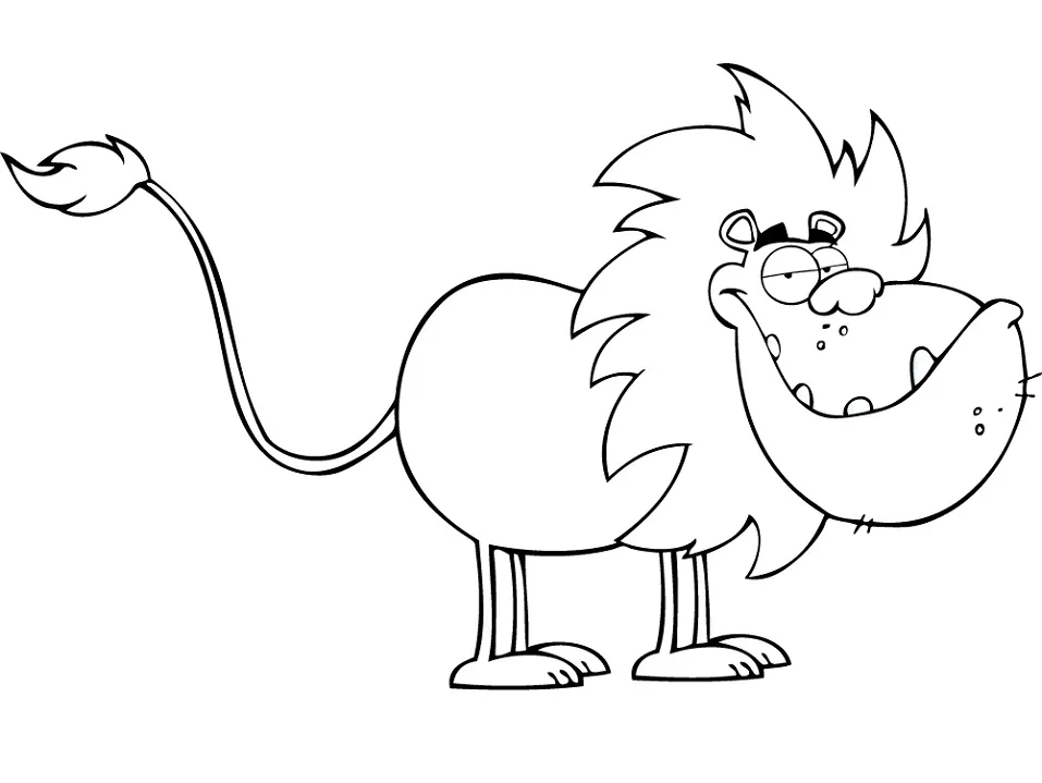 Fröhlicher Cartoon-Löwe