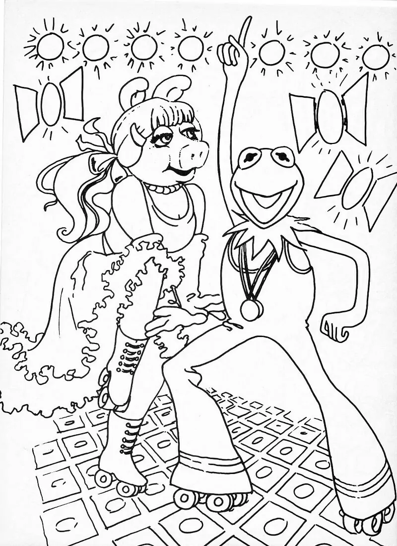 Kermit the Frog and Miss Piggy Dancing