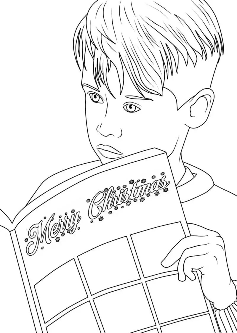 Kevin from Home Alone coloring page