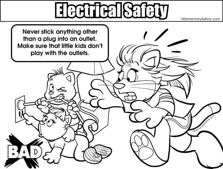 Free Printable Electrical Safety Coloring Page - Free Printable ...