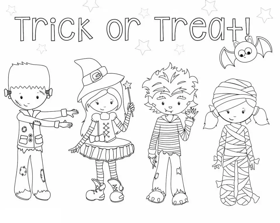 Kids with Trick or Treat 1