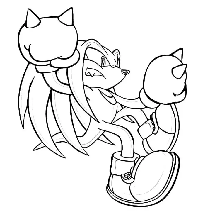 Knuckles The Echidna to Color