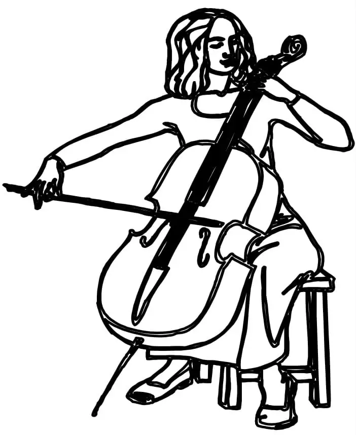 Lady Playing Cello