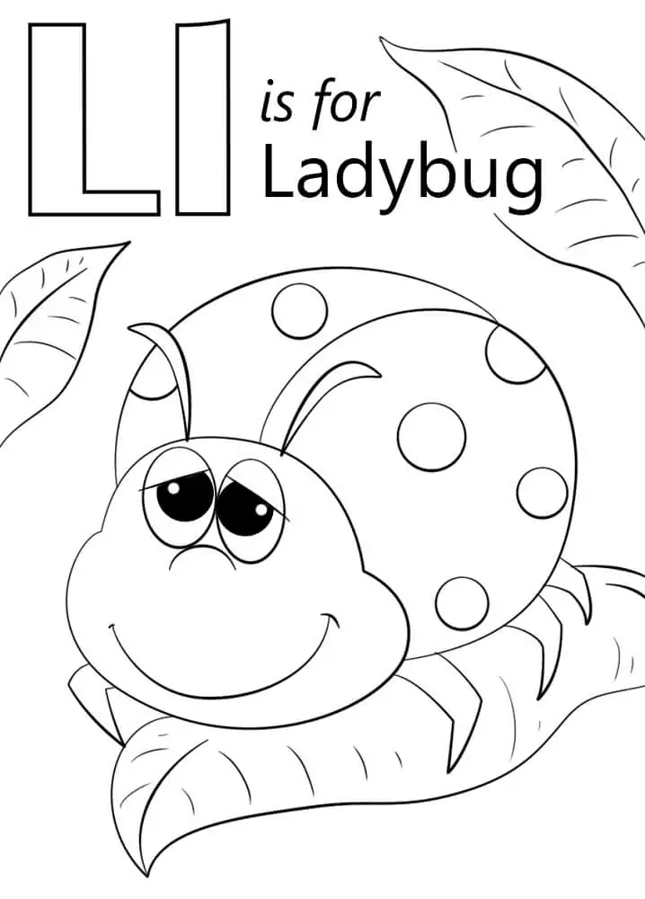 Ladybug Letter L