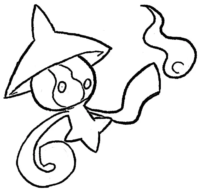 free printable lampent coloring pages pokemon