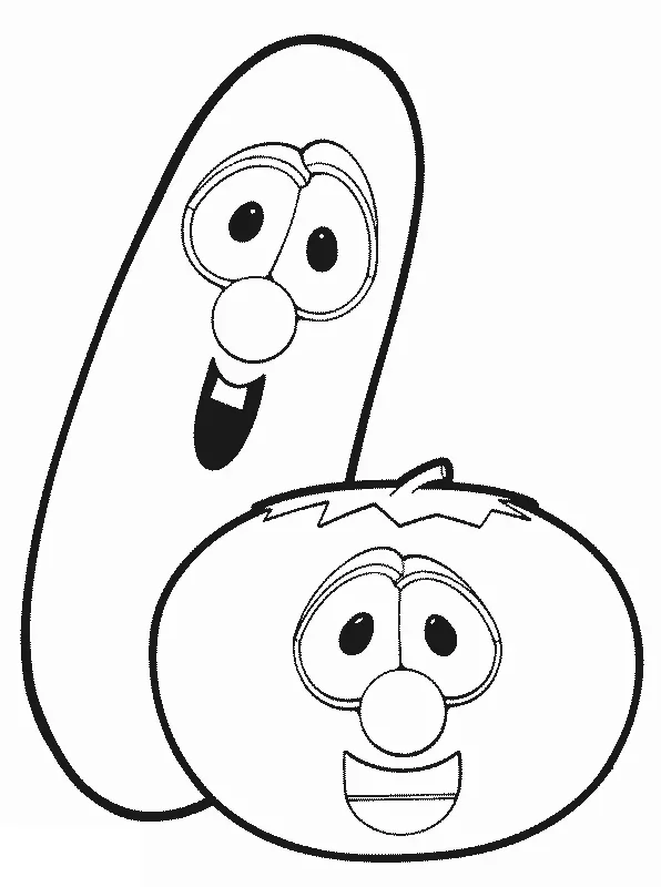 Larry and Bob the Tomato coloring page