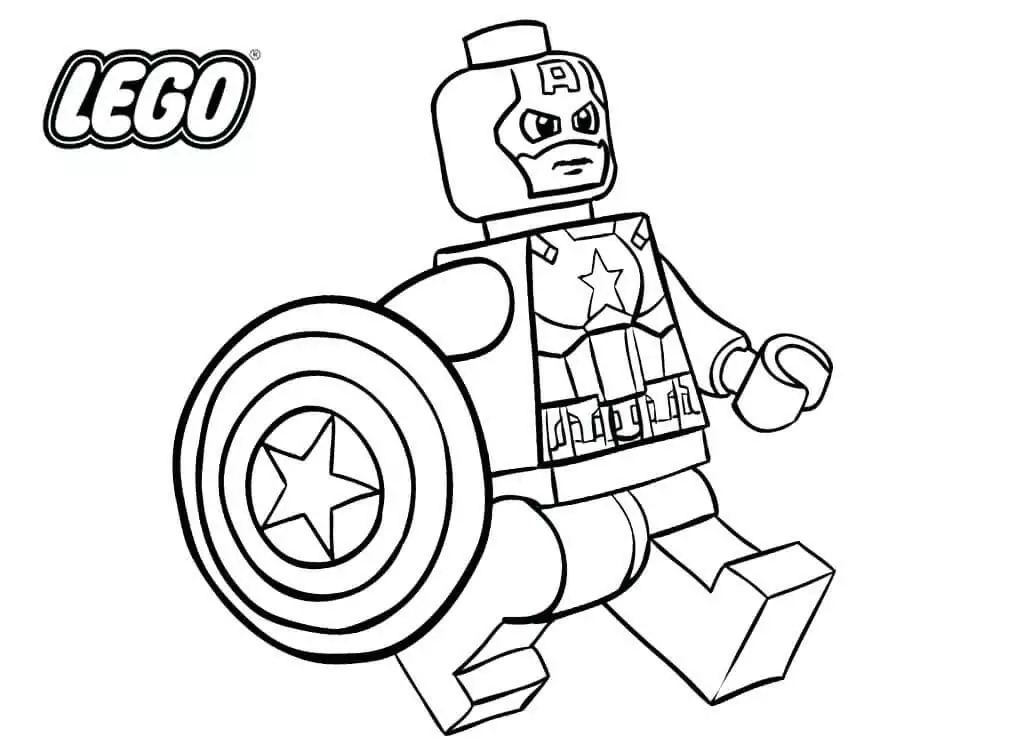 Lego Captain America Running