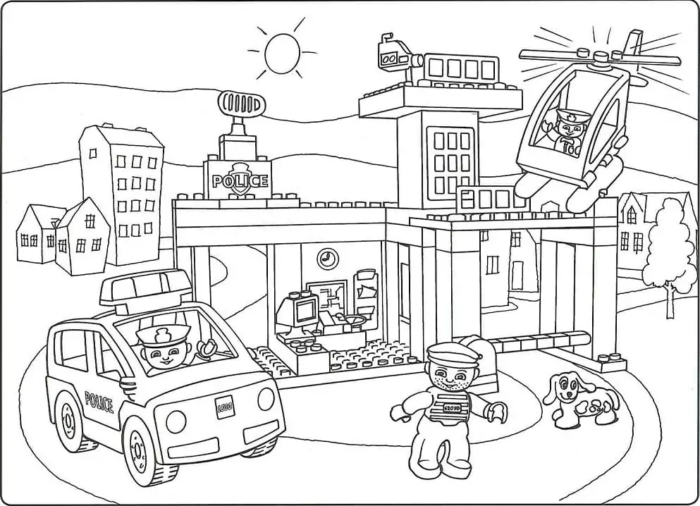 Printable Police Station Coloring Page - Free Printable Coloring Pages ...