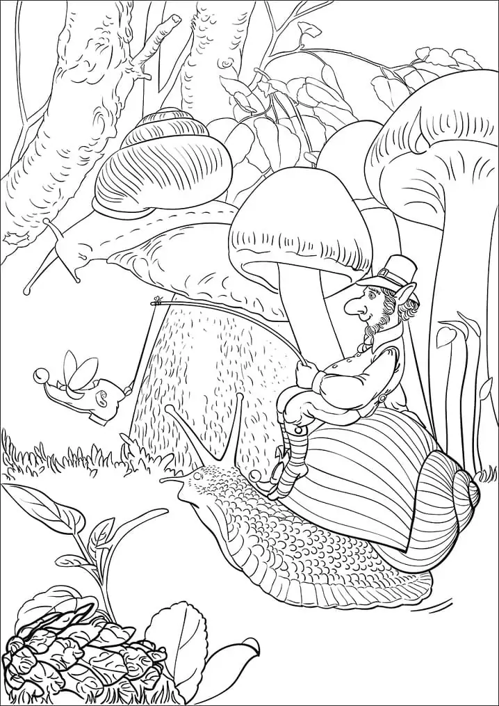 Leprechaun Riding Snail