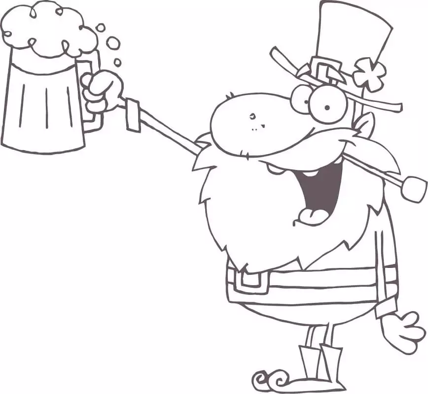 Leprechaun with Beer Mug