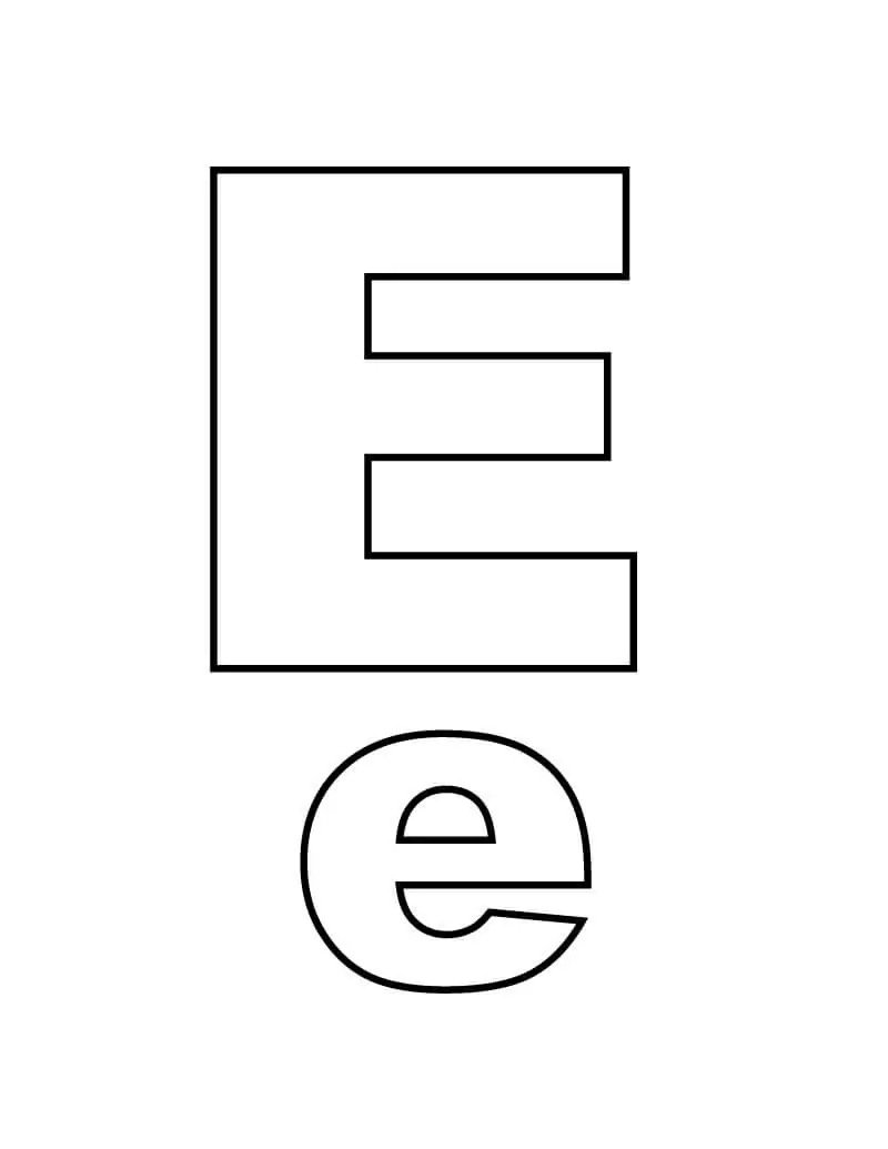 Letter E 12