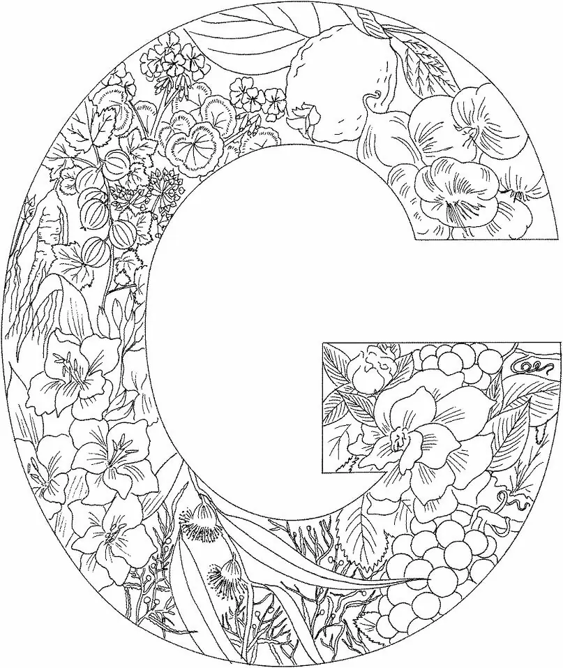 Letter G - Coloring Pages