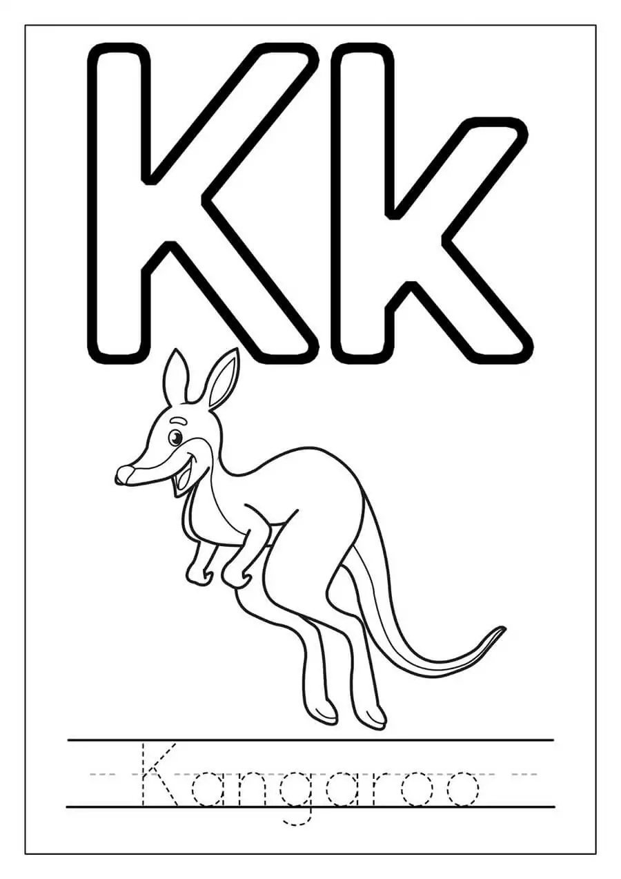 Letter K Kangaroo