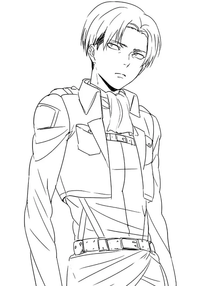 Levi from Attack On Titan Coloring Page - Free Printable Coloring Pages ...