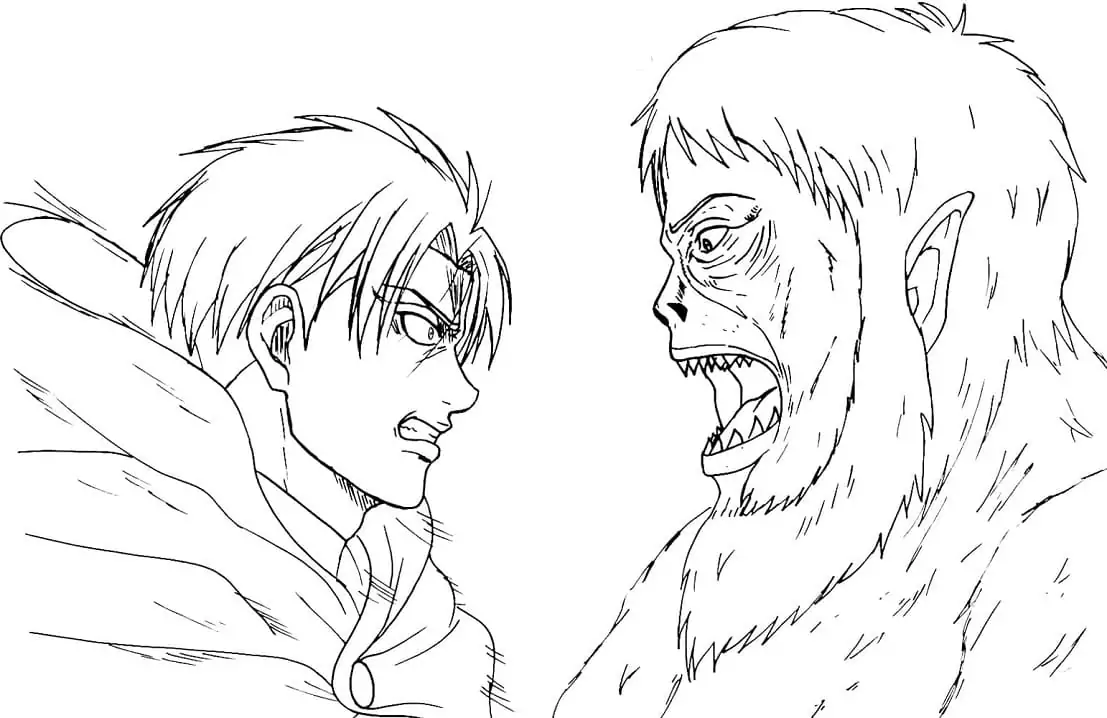 Levi and Beast Titan