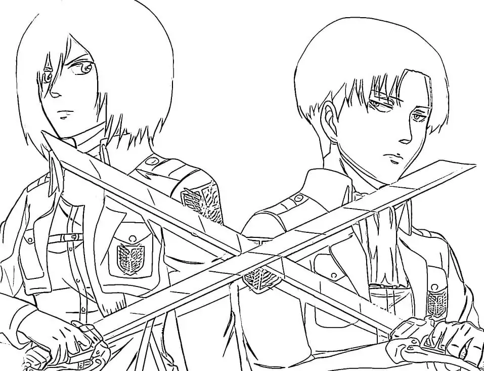 Levi and Mikasa