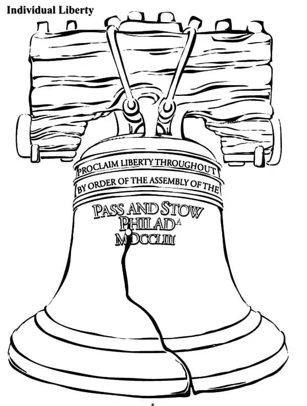 Liberty Bell to Color