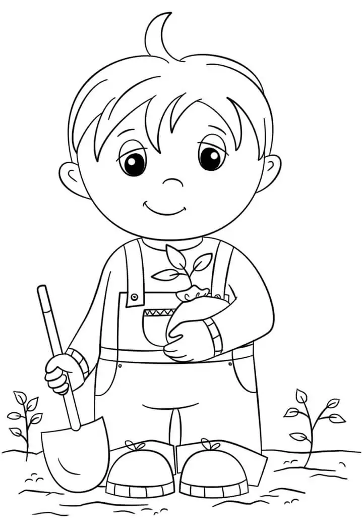 Little Boy in Arbor Day