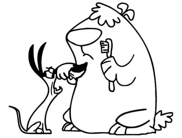 Little Dog and Big Dog from 2 Stupid Dogs