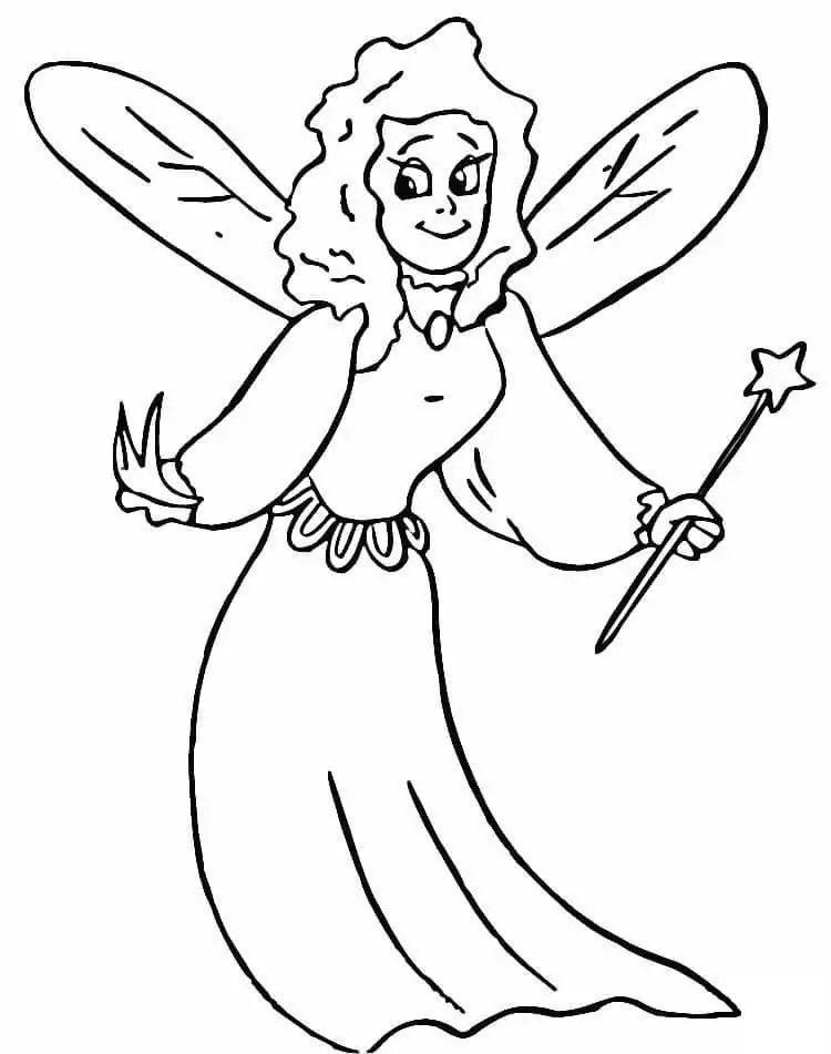Fairy Smiles Coloring Page - Free Printable Coloring Pages for Kids