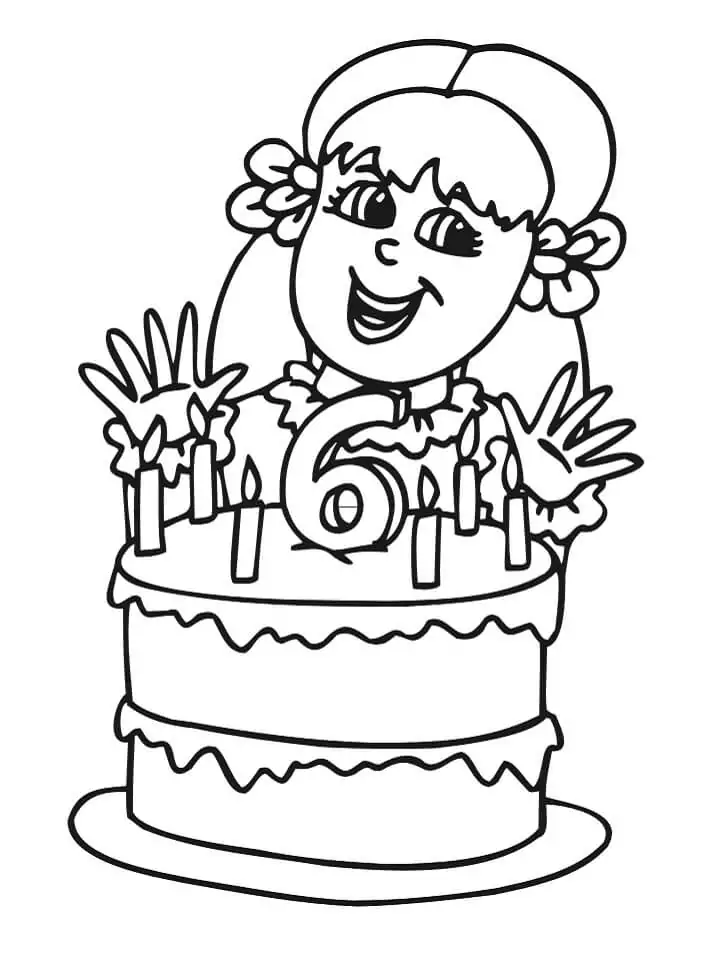 Little Girl with Birthday Cake