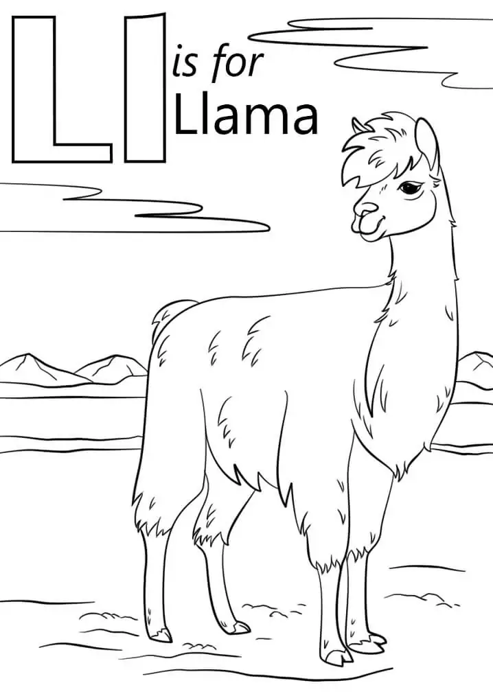 Llama Letter L