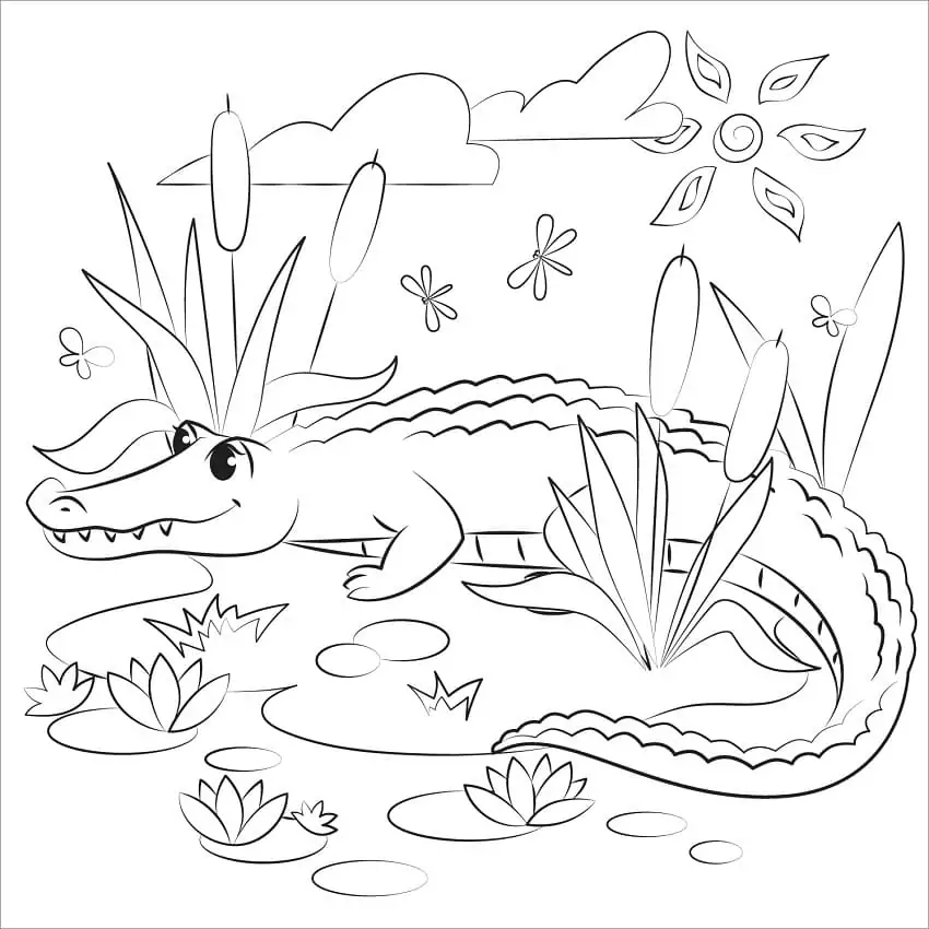 Schöner Alligator