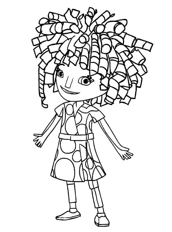Lovely Kira from Zack and Quack - Coloring Pages